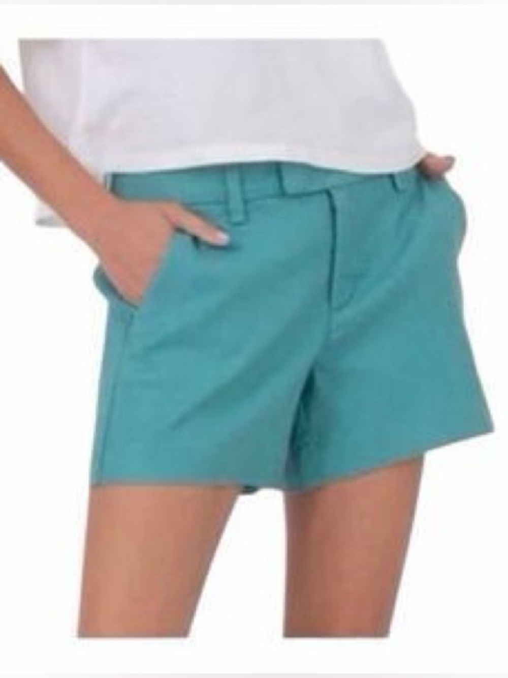 Level 99 NWOT Cindie Linen Turquoise Shorts size 30 Green Blue Stitchfix